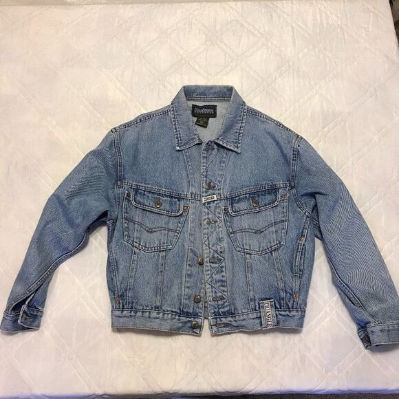 Blue Stream Outdoors Triangle‎ women's Jean jacket medium - Picture 1 of 8